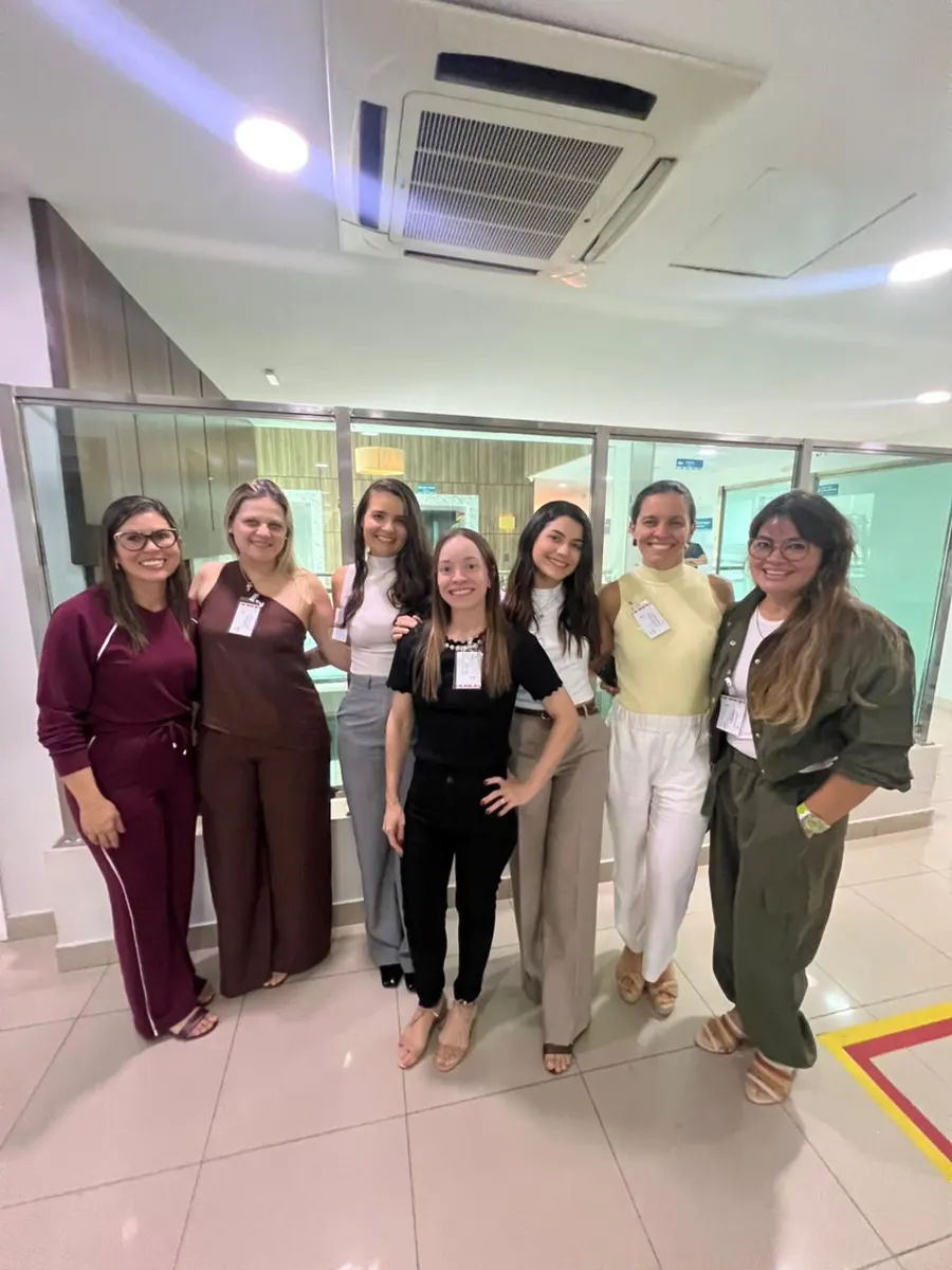 Alunas da turma presencial no hospital